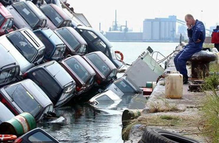 Ship Carrying Cars Capsizes