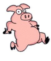 striding   pig animation