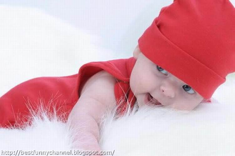 Cute baby in a cap.