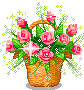 basket of flowers  animation
