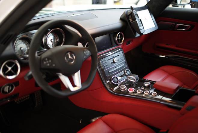 Red leather makes for a nicer interior that what most cops get to enjoy.