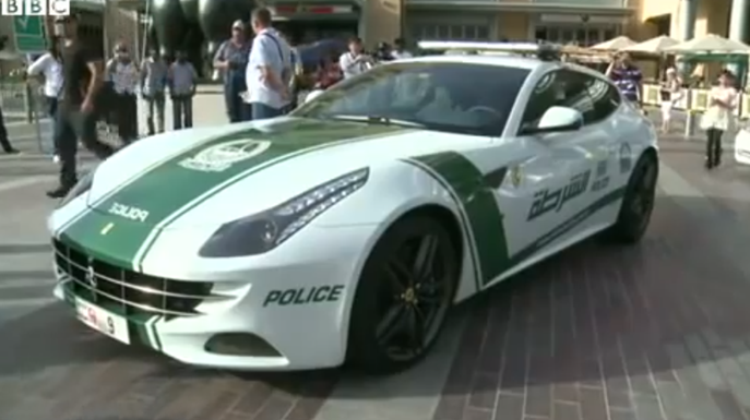 The $550,000 Ferrari FF has two doors, seating for four, and a V12 engine that can send the car up to 208 mph. It will be used only by female officers.