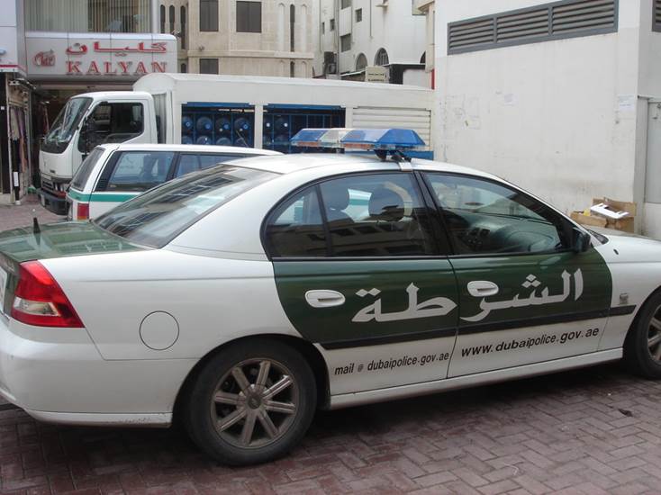 Not everything Dubai cops drive is a supercar. This Chevy Lumina is nothing to write home about.
