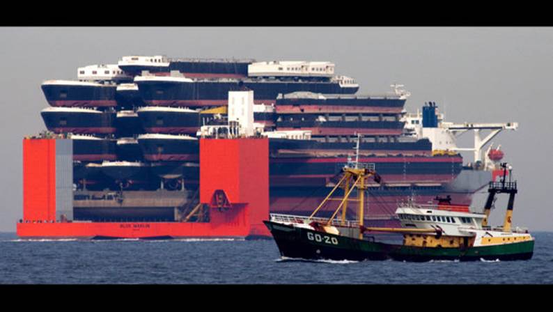 This Is A Ship Carrying A Ship Carrying A Ship Carrying A...
