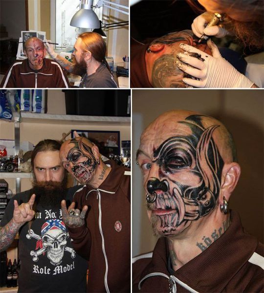 Insane face tattoos12 Funny: Insane face tattoos