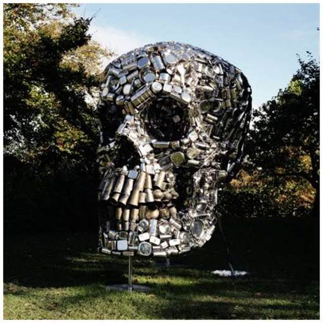 http://1800recycling.com/wp-content/uploads/2010/05/Skull-Sculpture-by-Subodh-Gupta-31.jpg