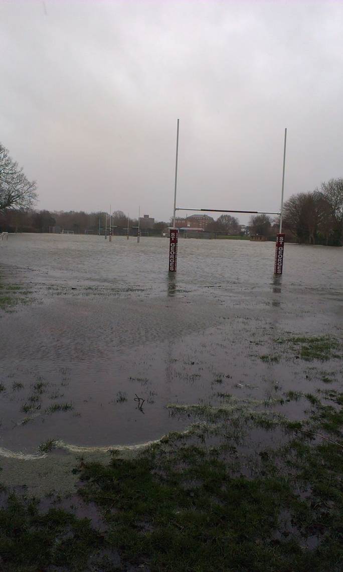 St George's Junior School fields look a bit soggy 