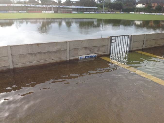 No standing (or swimming) at Staines Town FC