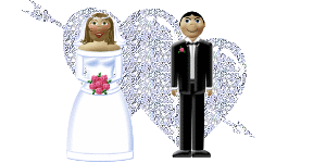    wedding bride and groom animation