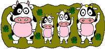  row of cows   animation