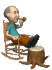 old man in a rocking chair  animation