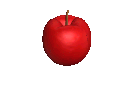 apple sliced in half   animation