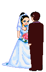  wedding bride and groom animation