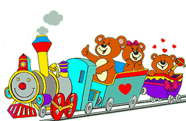  teddybear train animation