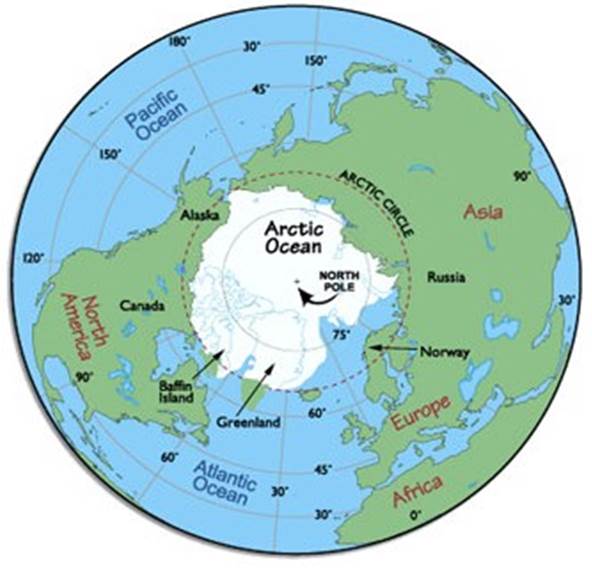 The other pole is the Geographic North Pole which is technically defined as the point where the axis of the Earth’s rotation intersects the Earth’s surface. In other words it is the fixed point that references the top of the world.