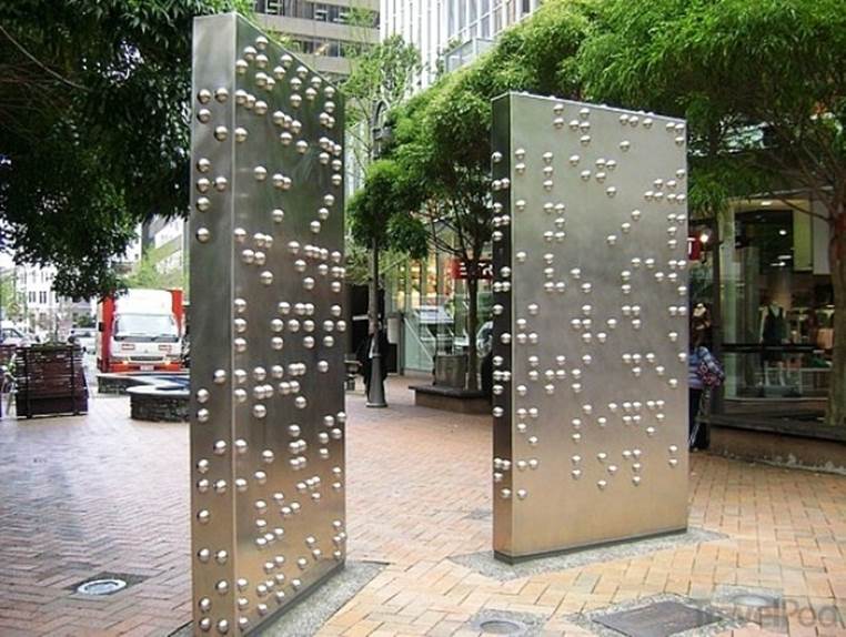 Braille sculpture