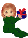 girl with present  animation