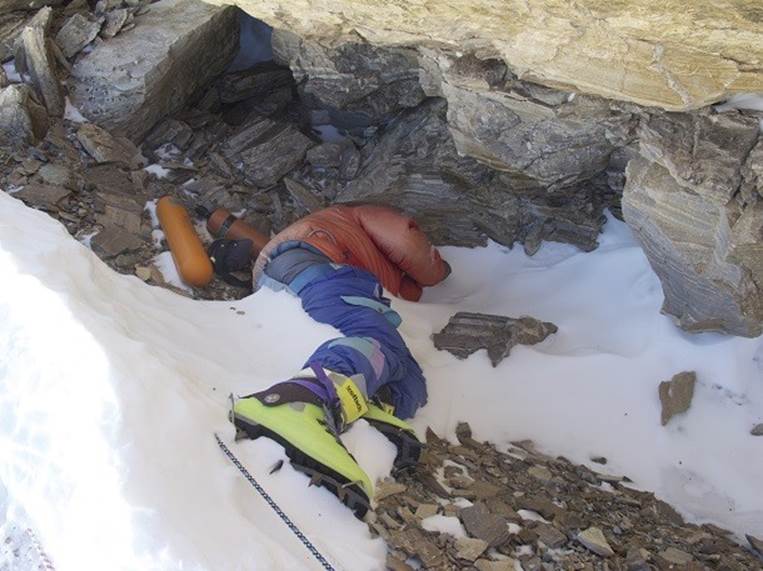 green boots on mount everest