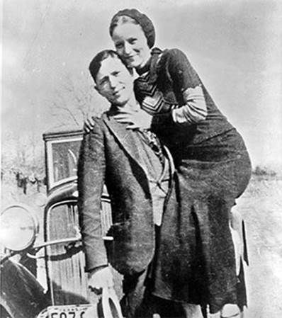 American outlaws Bonnie and Clyde were allegedly shot so many times that their bodies were nearly impossible to embalm