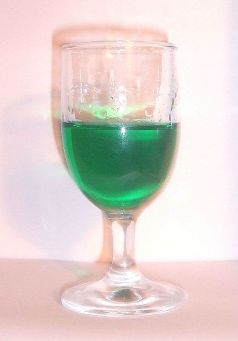 Crème de menthe is a sweet, mint-flavored alcoholic beverage that actually freshens your breath. So does Listerine, but it burns.