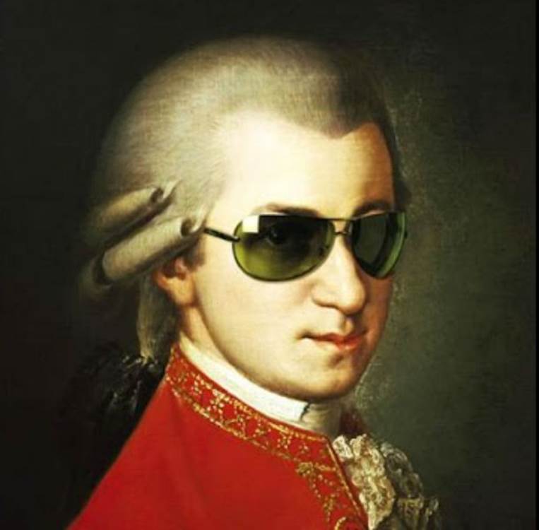 Mozart with shades
