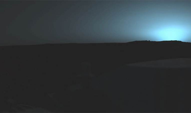 Sunsets are blue on Mars