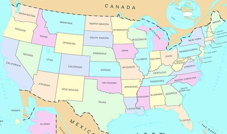 Many American states are named after Indian names e.g. Arizona, Kentucky, Missouri
