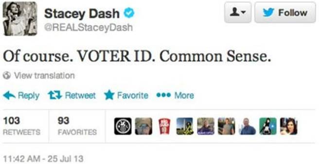 Stacey Dash vs The Voting System. 