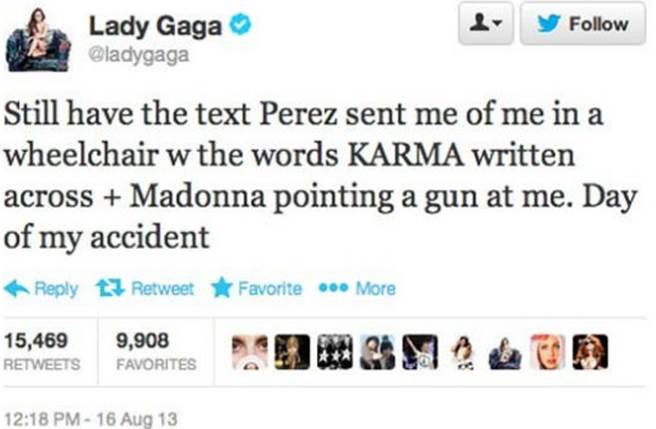 Lady Gaga had a really bad day. 