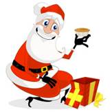 Image result for SANTA EATING A MINCE PIE