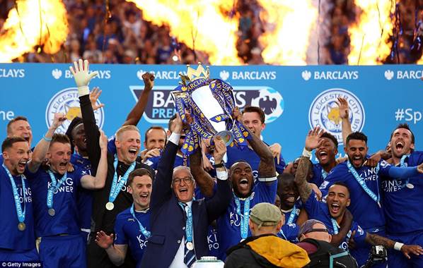 Image result for LEICESTER CITY WIN PREMIER LEAGUE