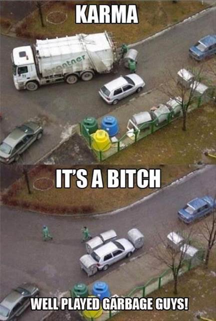 Well played garbage guys Well played garbage guys