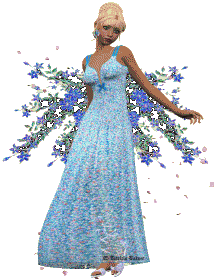 glitter lady in blue animations