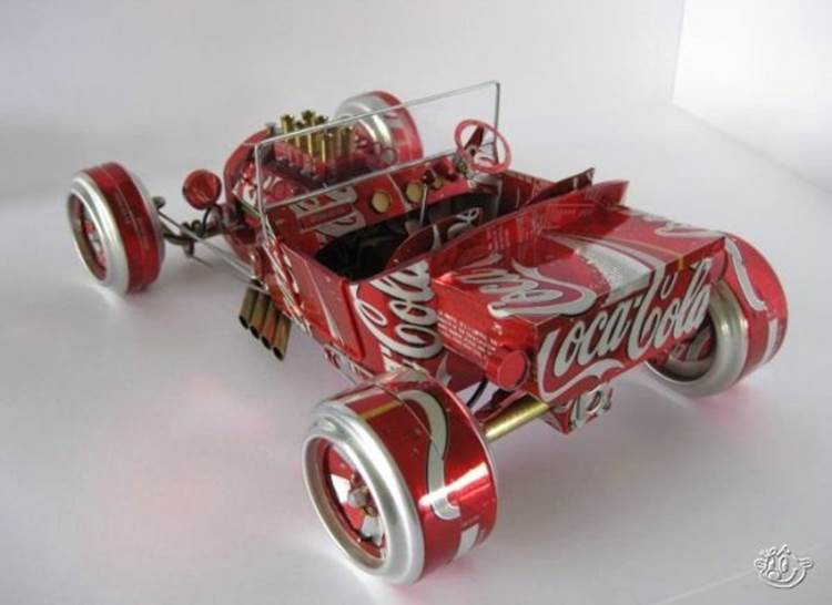 Funny Cars Made of Tin Cans