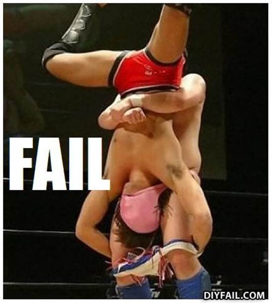  - The guy upside down doesnt have his face in his ba