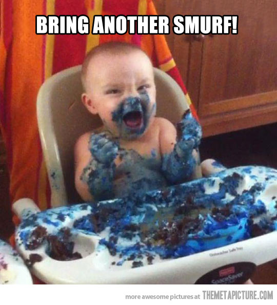 http://cdn.themetapicture.com/media/funny-baby-Smurf-eat-blue-food.jpg