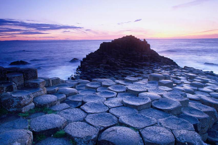 Evening at the World Heritage Site of The Giants Causeway.