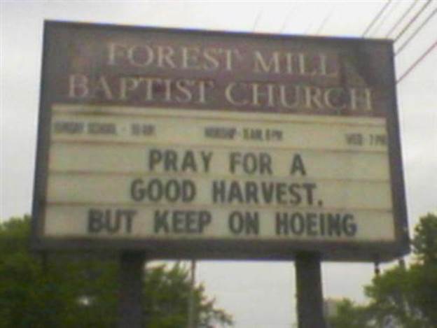keep on hoeing Funny Church Signs   Sexual Innuendo (Photo Gallery)
