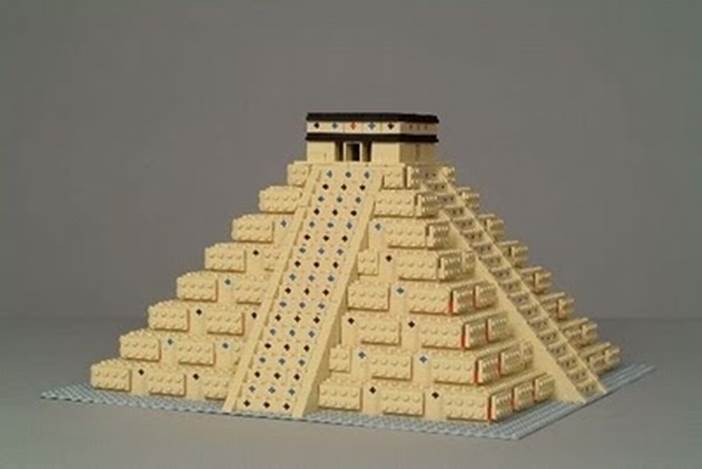 Mayan temple made of Legos!