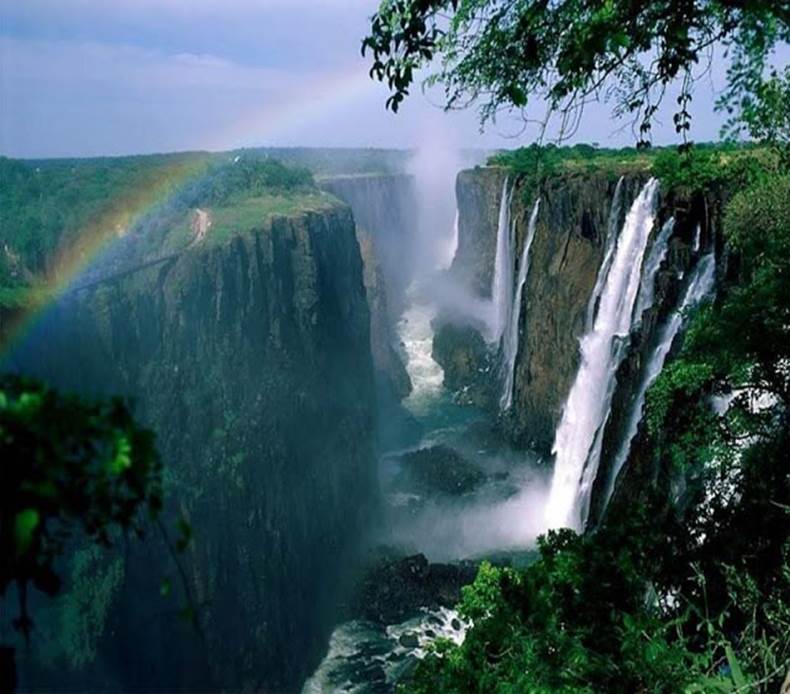 The Victoria waterfalls in Zimbabwe - Zambia 