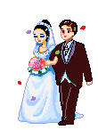   wedding bride and groom animation