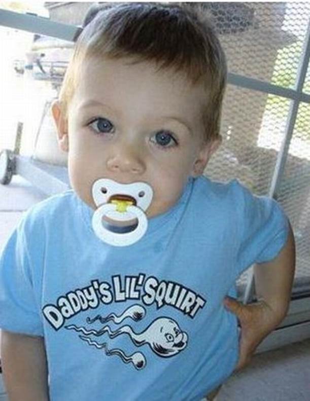 babies wearing naughty t shirts 07 Funny: Kids with naughty T shirts