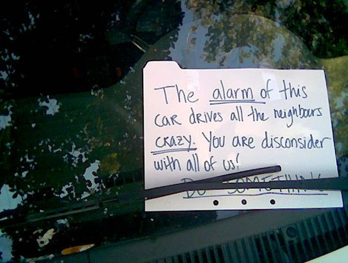 Funny car alarm notes2 Funny car alarm notes