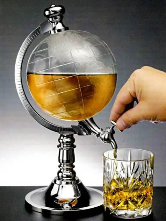 World Globe Liquor Dispenser