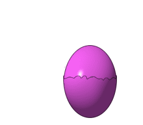 Happy Easter Bunny in egg  amimation