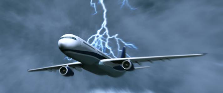 planes struck by lightning 
