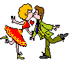  dancers kissing  animation