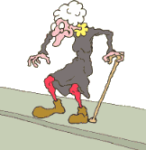 granny crossing the road  animation