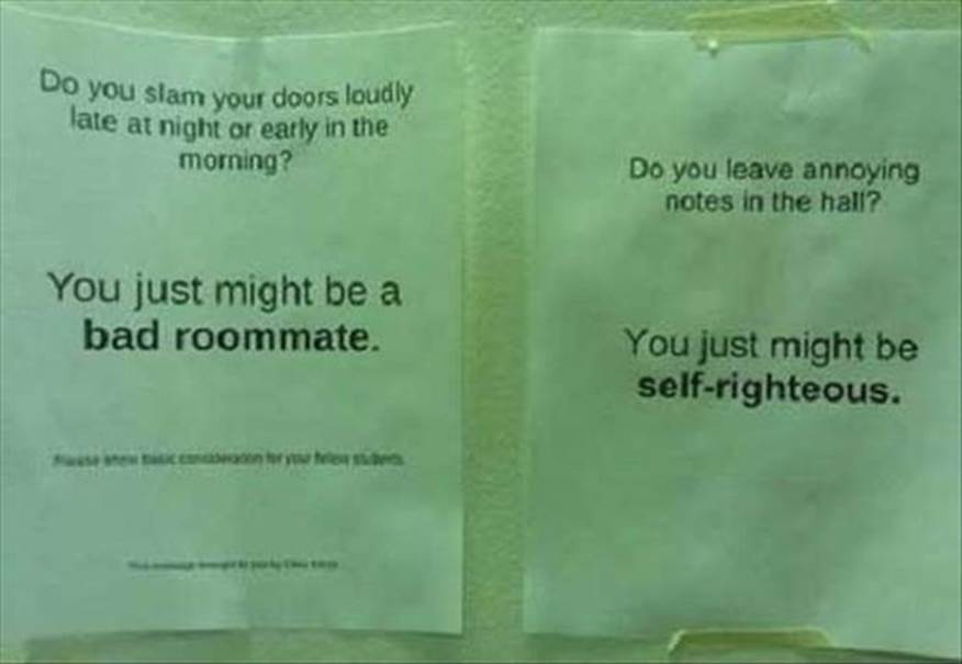 Witty roommate notes10 Funny: Witty roommate notes