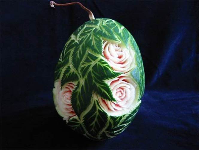 fruit carving 30 Excellent creative pieces of fruit and vegetables